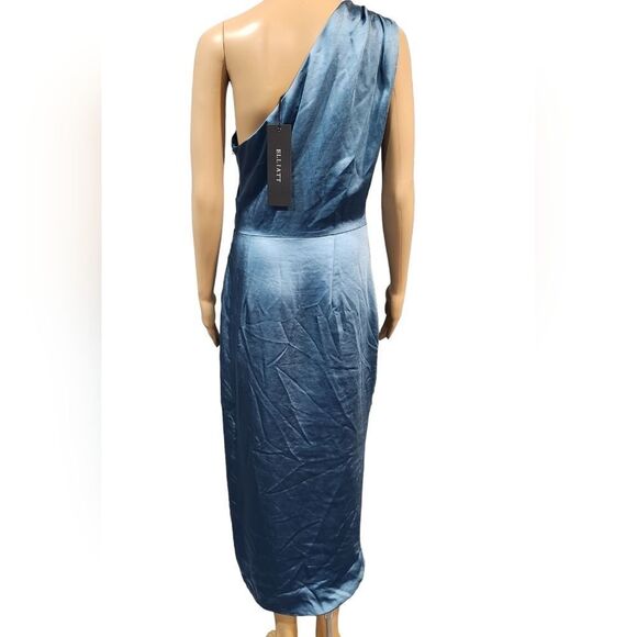 *NWT Elliat Revolve Cassini women's blue one shoulder Asymmetrical midi dress M - Picture 5 of 11